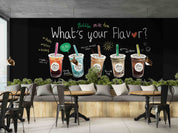 3D Bubble Tea Coffee Sippy Cup Wall Mural Wallpaper GD 1639- Jess Art Decoration