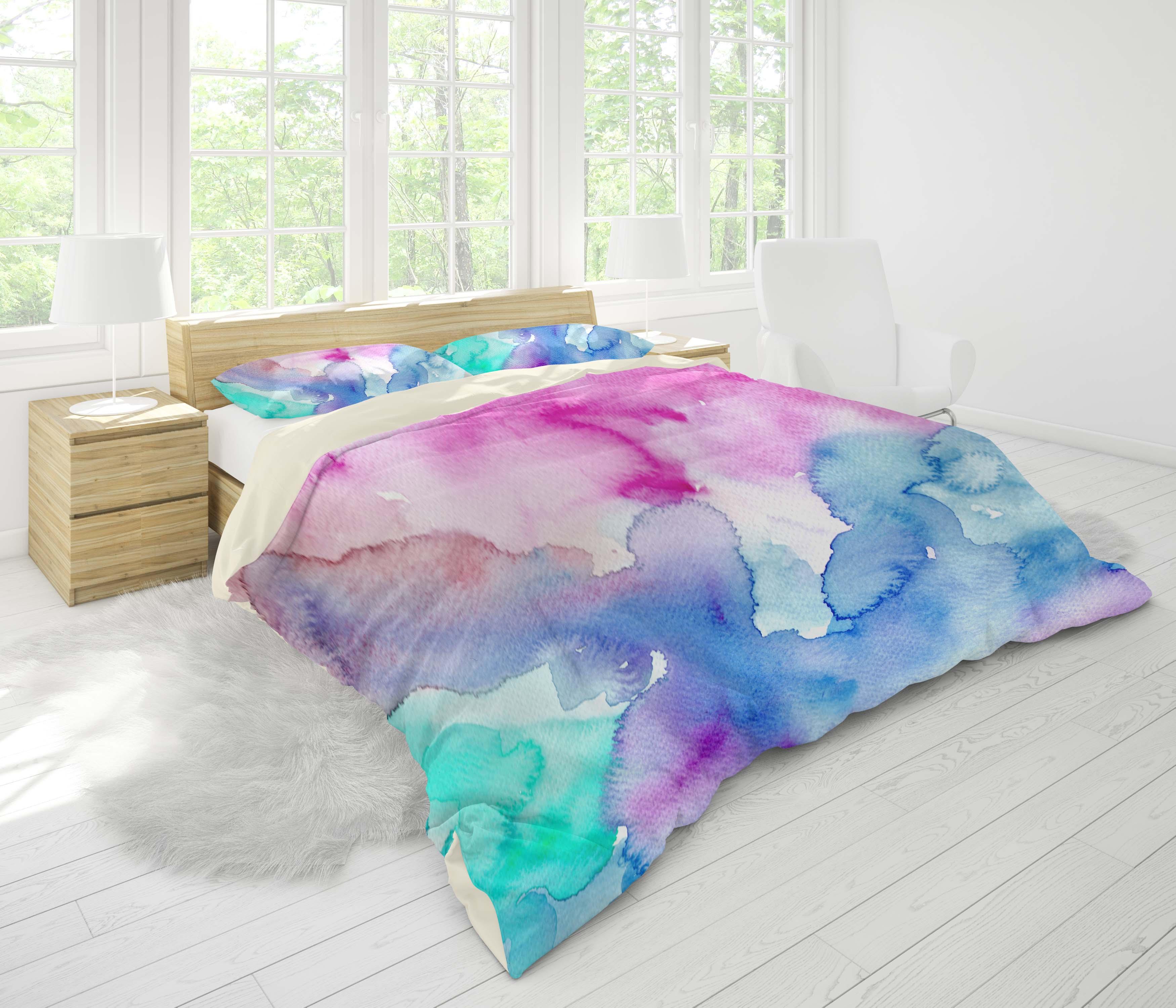 3D Watercolor Quilt Cover Set Bedding Set Pillowcases 81- Jess Art Decoration