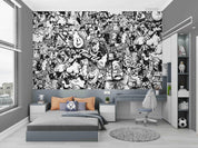 3D Abstract Graffiti Pattern Wall Mural Wallpaper LQH 338- Jess Art Decoration
