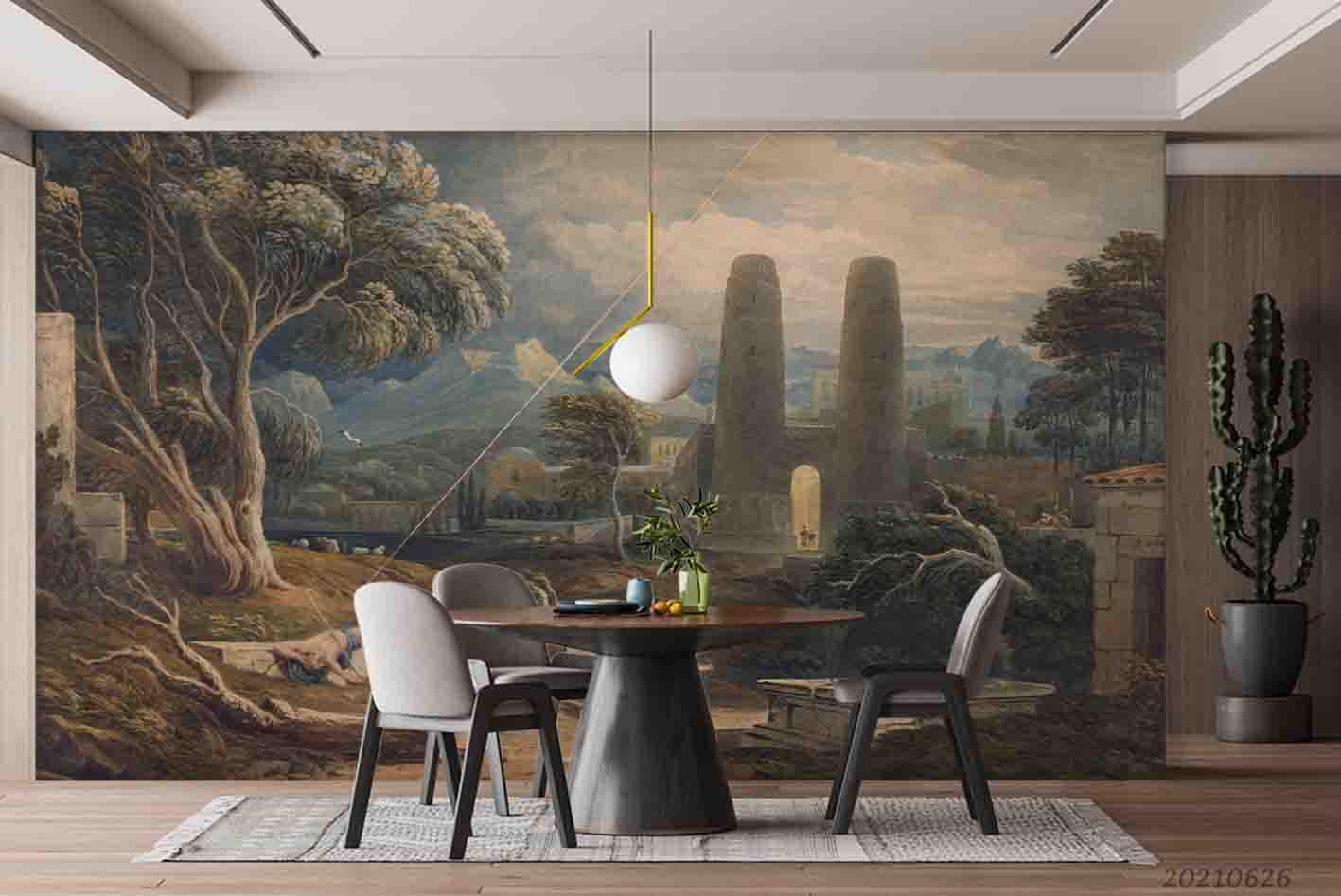 3D Birmingham Museum Oil Painting Wall Mural Wallpaper LQH 70- Jess Art Decoration