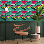 3D Umbrella Green Wall Mural Wallpaper 76- Jess Art Decoration