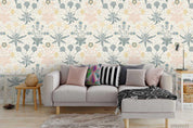 3D Hand Drawn Floral Leaf Pattern Wall Mural Wallpaper LQH 55- Jess Art Decoration