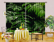 3D Tropical Plant Green Leaf Curtains and Drapes GD 4377- Jess Art Decoration
