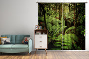 3D Landscape Jungle Green Plant Leaf Curtains and Drapes GD 4959- Jess Art Decoration