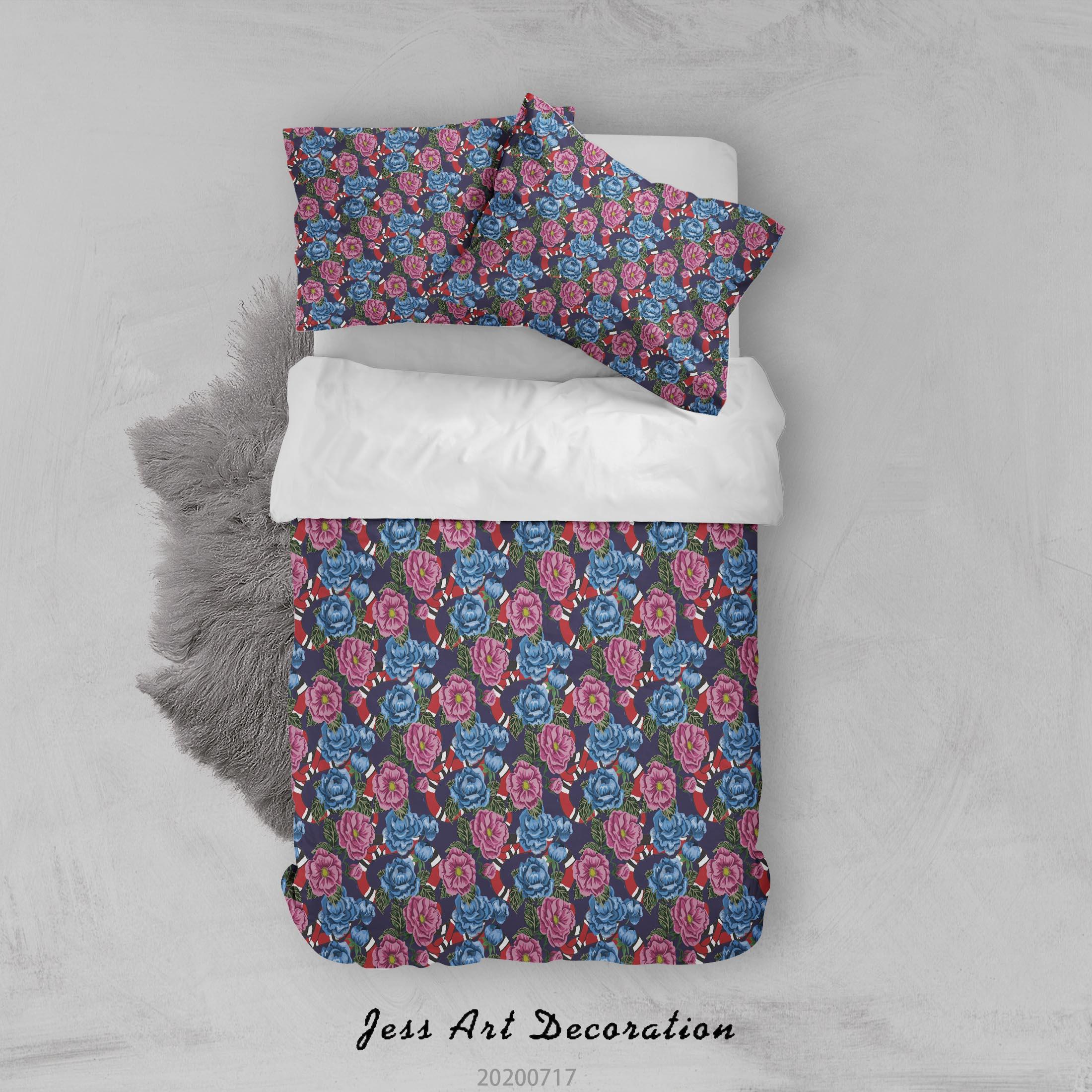 3D Vintage Floral Quilt Cover Set Bedding Set Duvet Cover Pillowcases WJ 1580- Jess Art Decoration