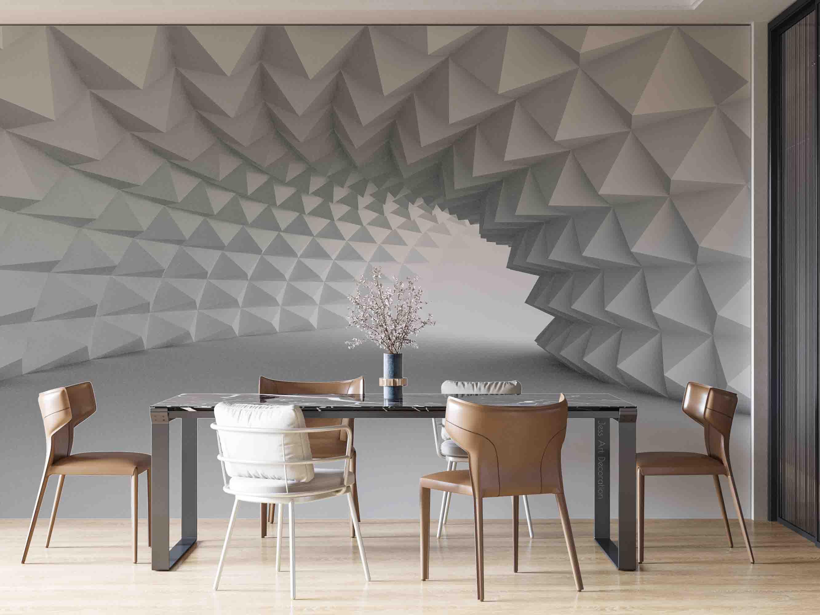 3D Abstract Geometry Space Wall Mural Wallpaper GD 2743- Jess Art Decoration