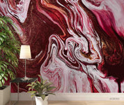 3D Pink Marble Swirl pink marble swirl texture wall mural wallpaper for dining room - view 3