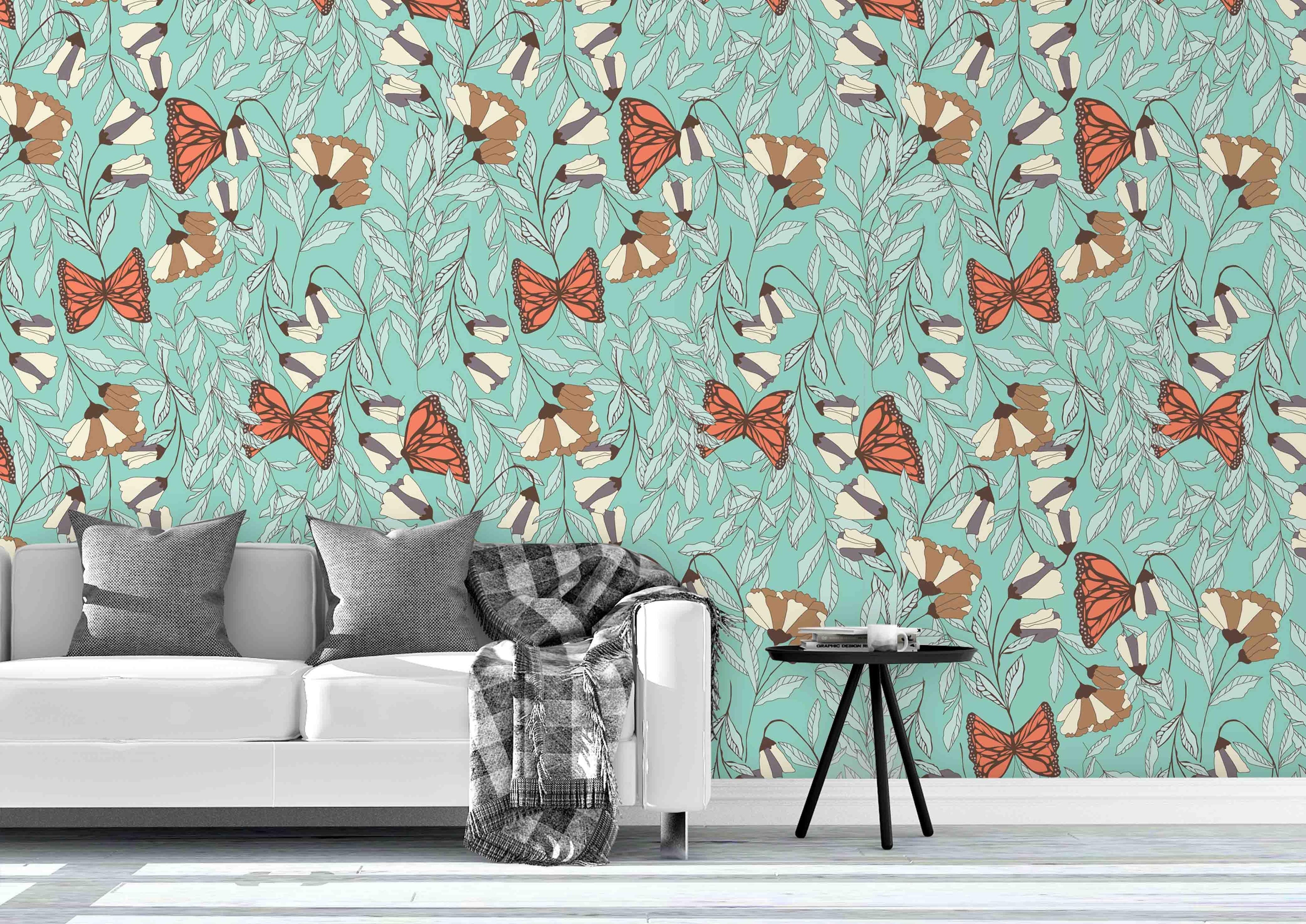 3D floral butterfly pattern wall mural wallpaper 35- Jess Art Decoration