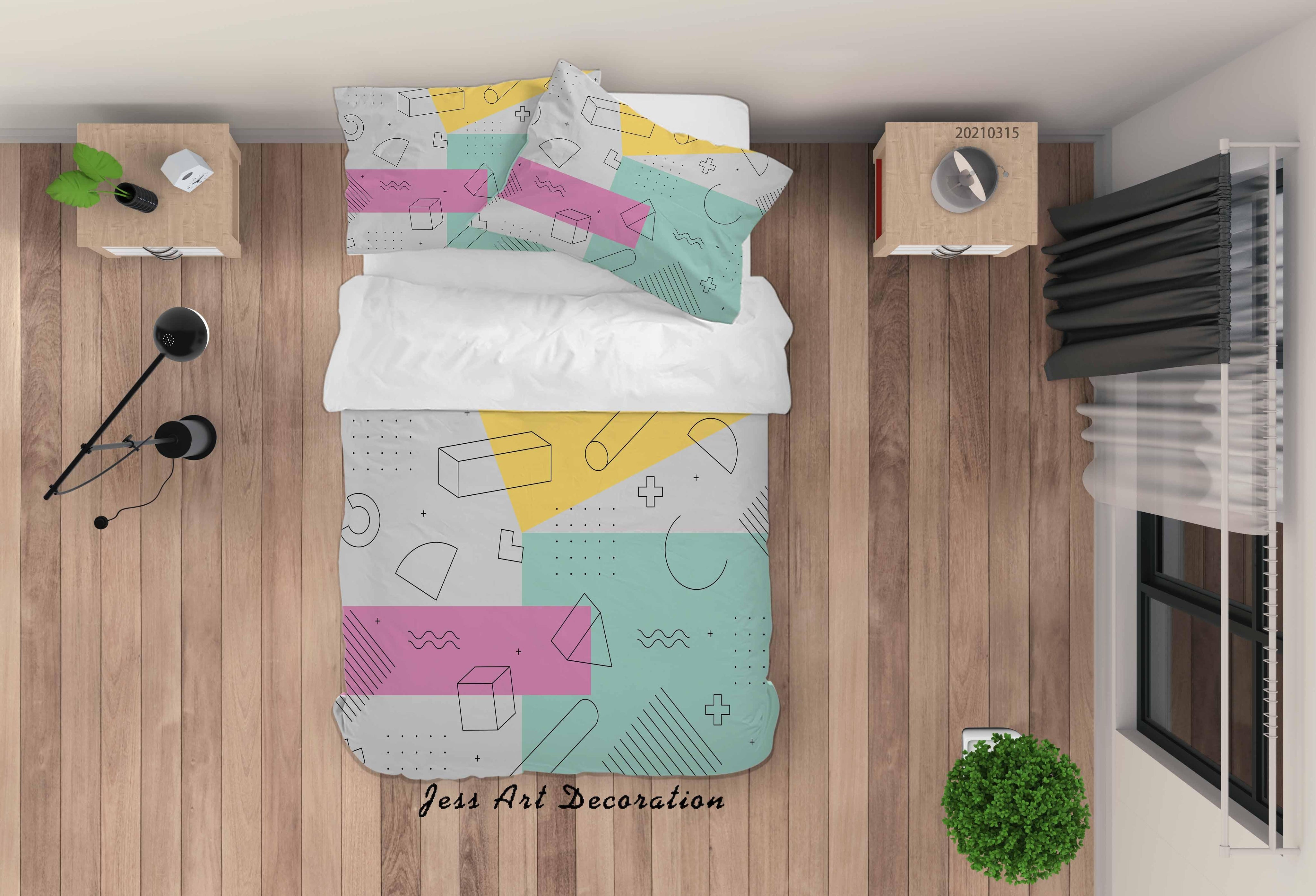 3D Abstract Color Pattern Quilt Cover Set Bedding Set Duvet Cover Pillowcases 78- Jess Art Decoration