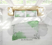 3D Watercolor Green Floral Quilt Cover Set Bedding Set Duvet Cover Pillowcases 47- Jess Art Decoration