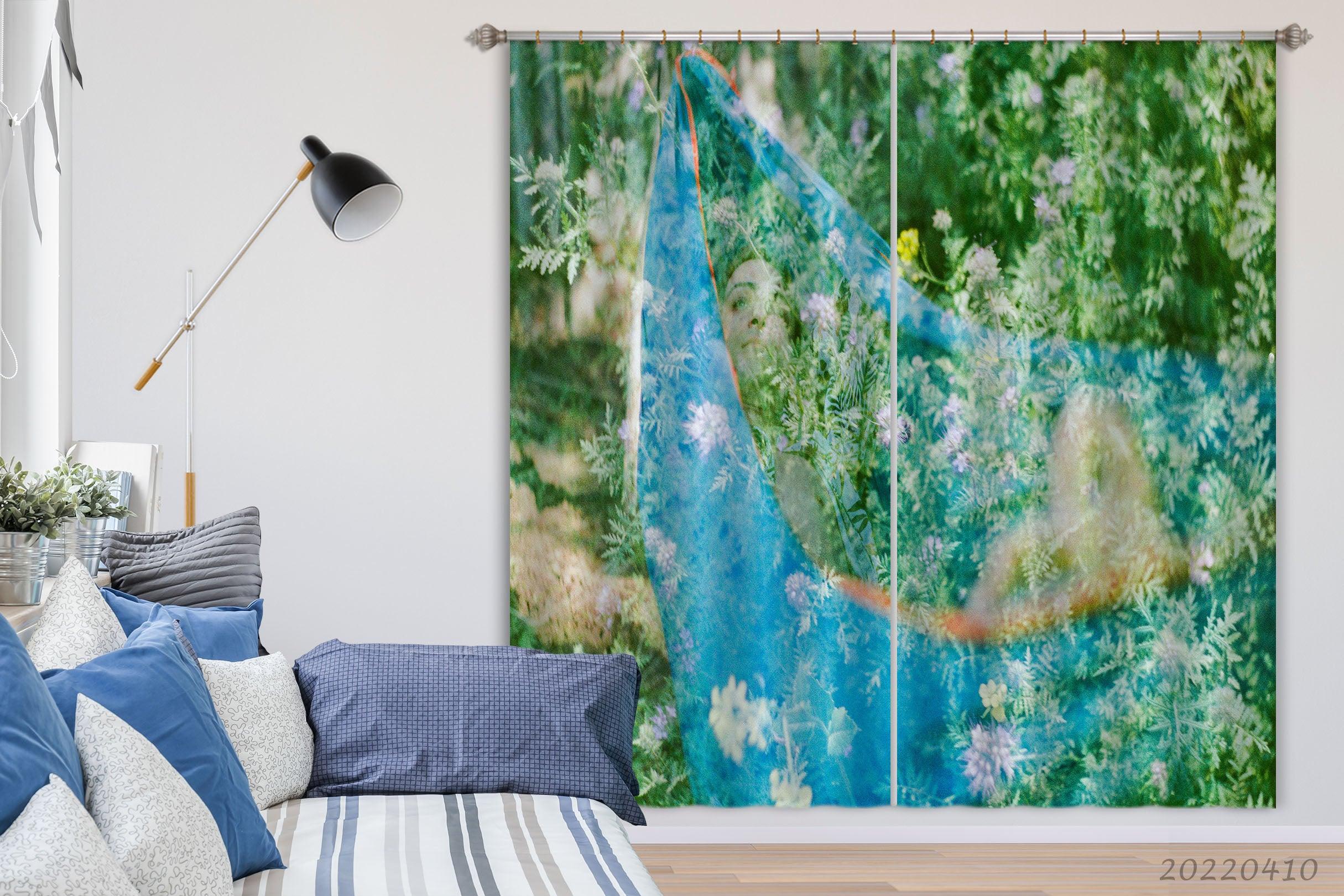 3D Plant Leaf Hammock Woman Curtains and Drapes GD 3962- Jess Art Decoration