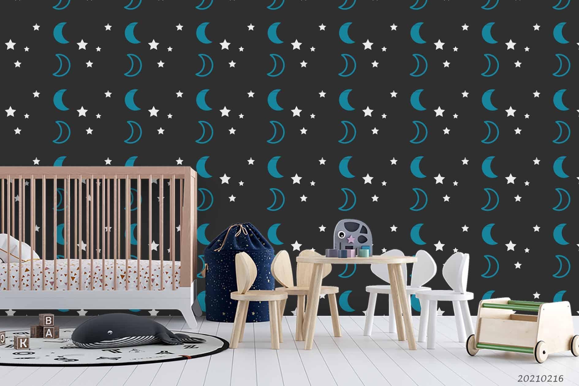 3D Hand Drawn Space Moon Wall Mural Wallpaper LQH 390- Jess Art Decoration
