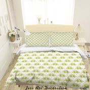 3D Colourful Plant Leaves Floral Pattern Quilt Cover Set Bedding Set Duvet Cover Pillowcases WJ 3858- Jess Art Decoration