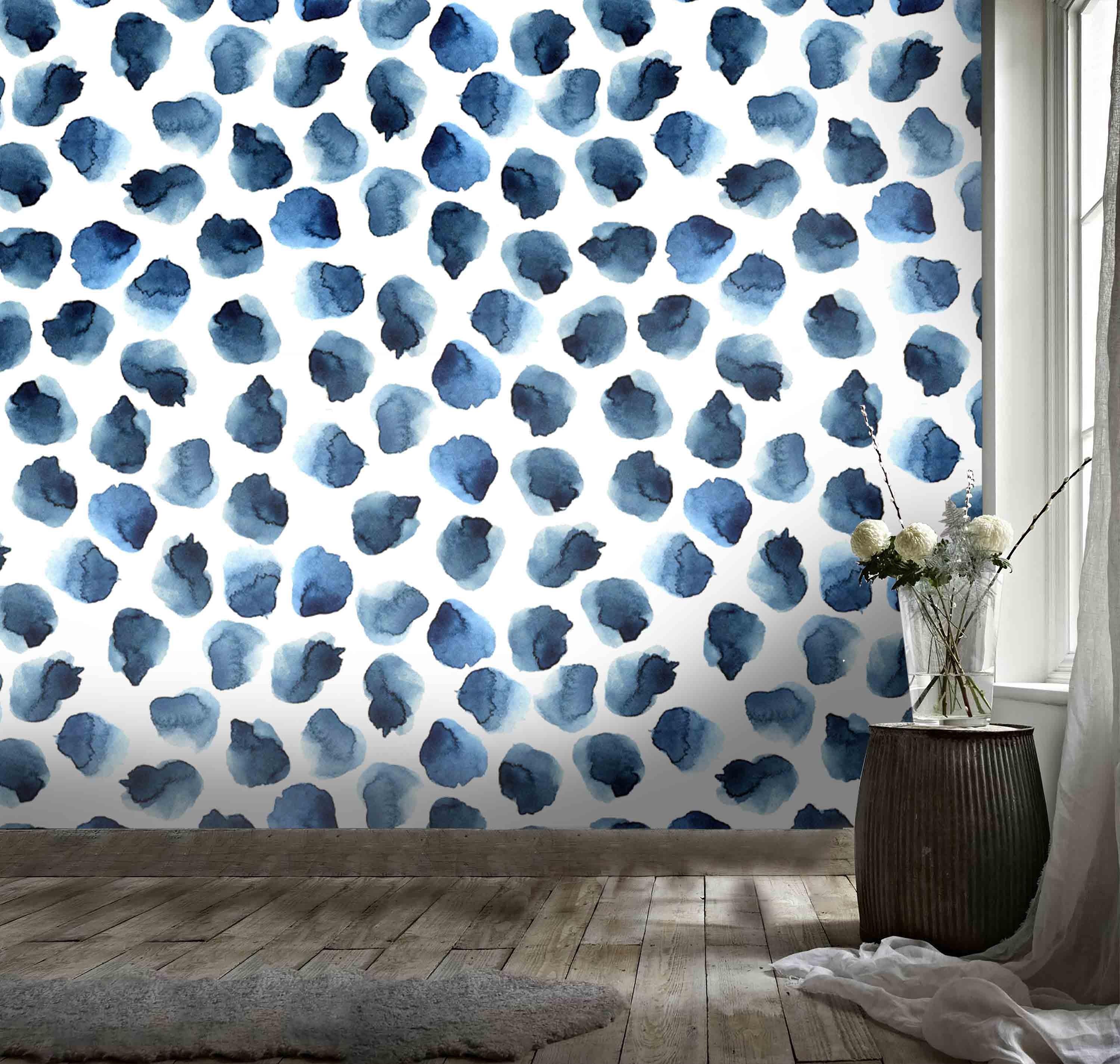 3D Petal Ink Watercolor Wall Mural Wallpaper 44- Jess Art Decoration