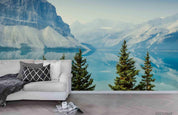 3D Mountain Forest Lake Landscape Wall Mural Wallpaper LQH 98- Jess Art Decoration