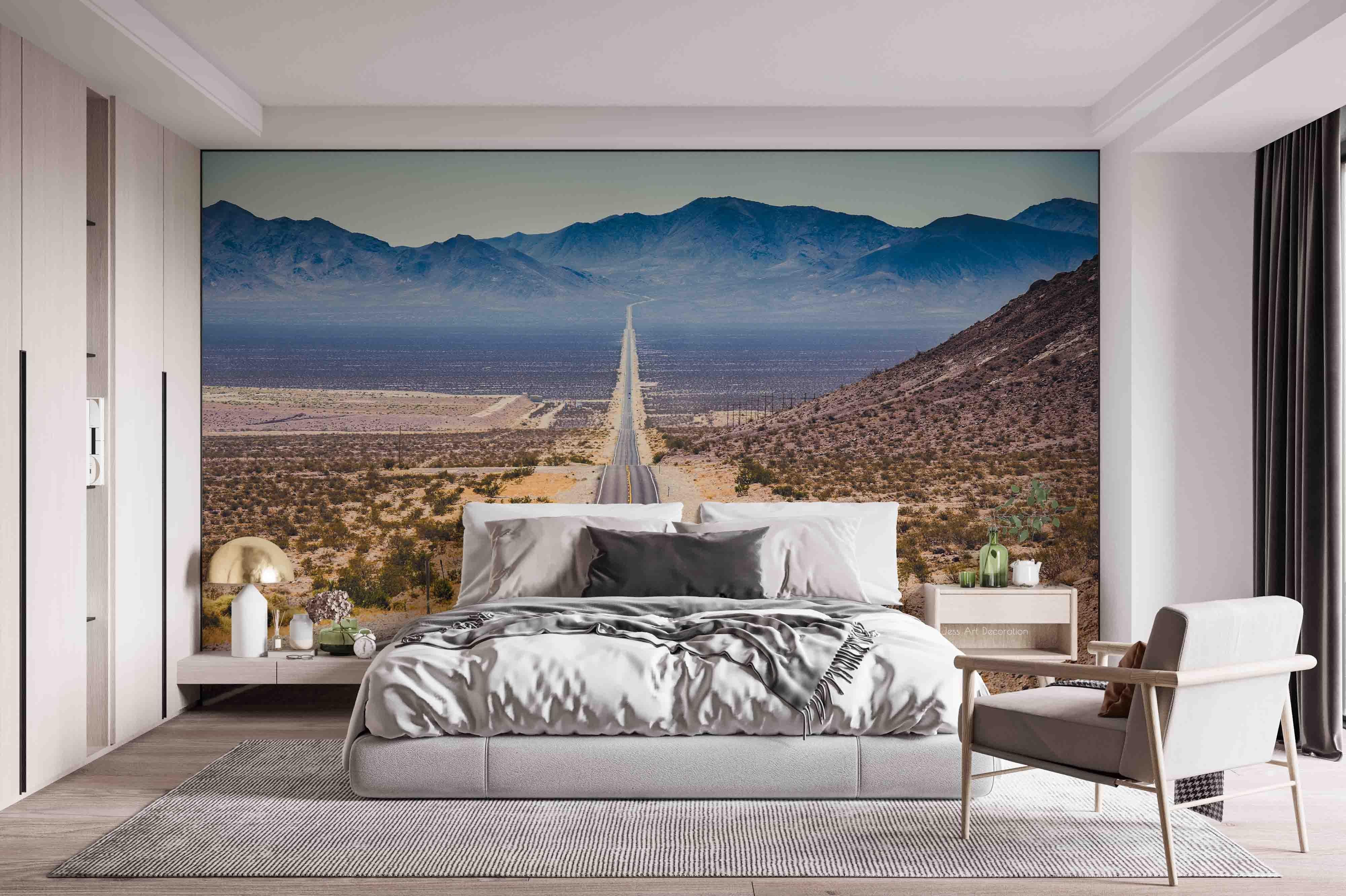 3D Highway Plant Mountain Wall Mural Wallpaper GD 2728- Jess Art Decoration