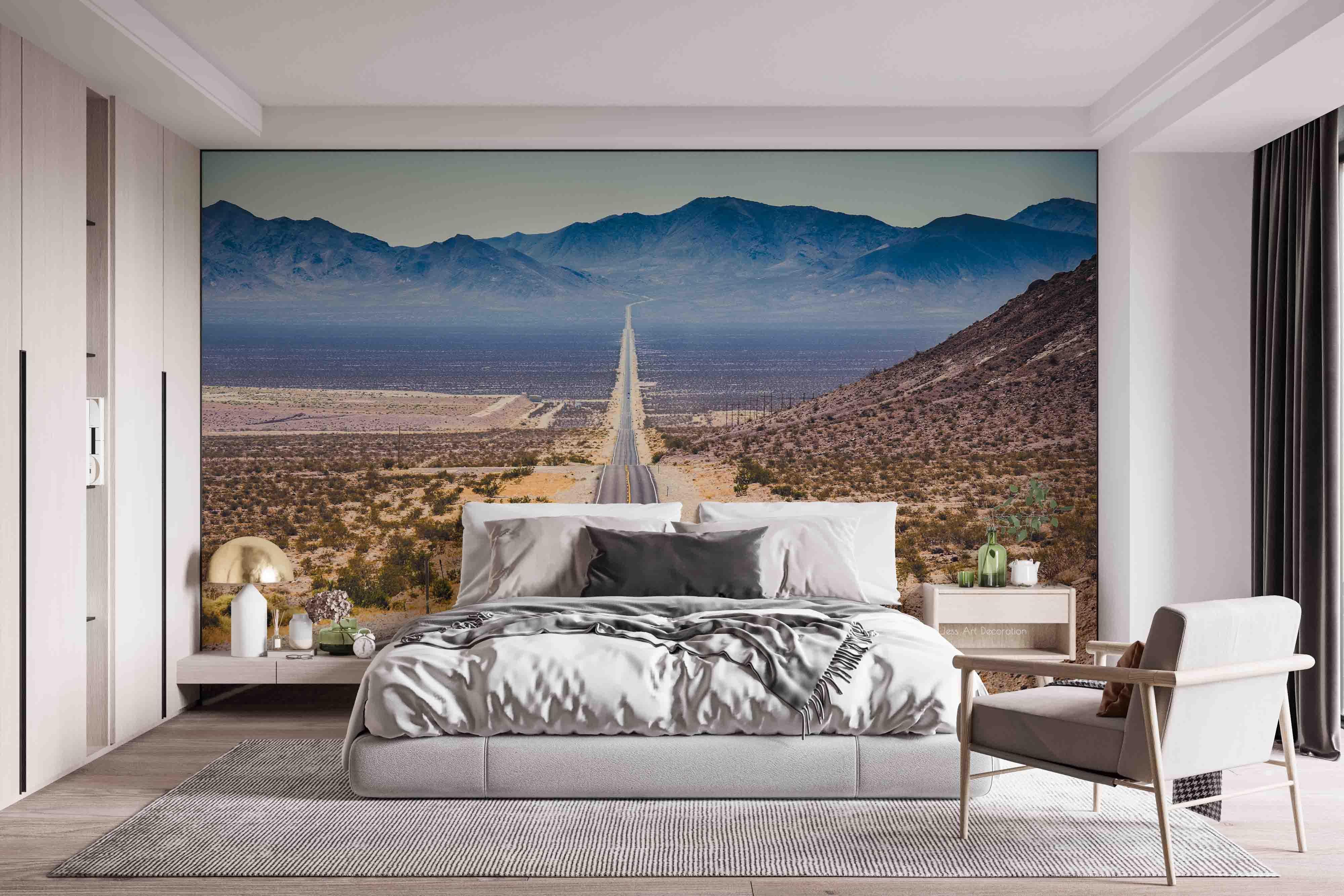 3D Highway Plant Mountain Wall Mural Wallpaper GD 2728- Jess Art Decoration