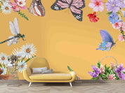 3D Oil Painting Floral Butterfly Dragonfly Wall Mural Wallpaper LXL 1446- Jess Art Decoration