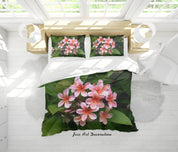 3D Pink Frangipani Floral Quilt Cover Set Bedding Set Duvet Cover Pillowcases 232- Jess Art Decoration
