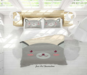 3D Cartoon Cute Animal Dog Quilt Cover Set Bedding Set Duvet Cover Pillowcases WJ 9550- Jess Art Decoration