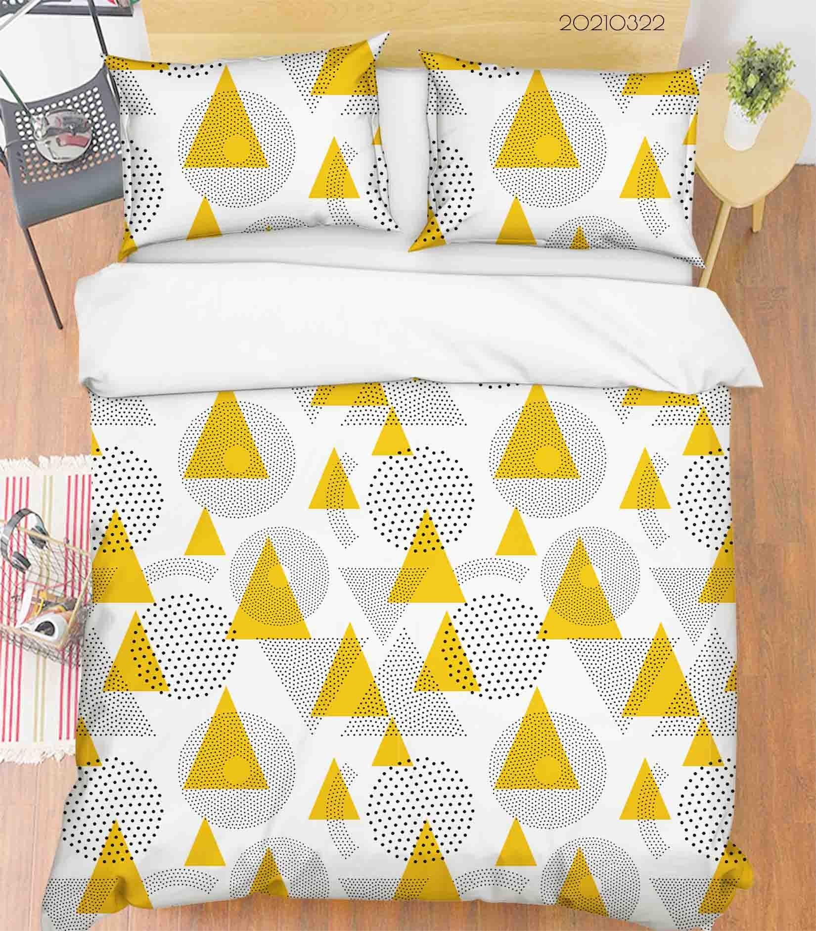 3D Abstract Geometric Pattern Quilt Cover Set Bedding Set Duvet Cover Pillowcases 129- Jess Art Decoration