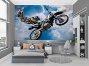 Extreme Motorcycle Action Sports Wallpaper action sports wall mural for sports room or entertainment space - view 3