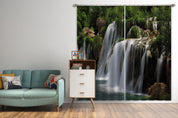 3D Landscape Mountain Waterfall Green Tree River Curtains and Drapes GD 4838- Jess Art Decoration