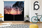 3D Woods Sunrise Scenery Curtains and Drapes GD 1969- Jess Art Decoration