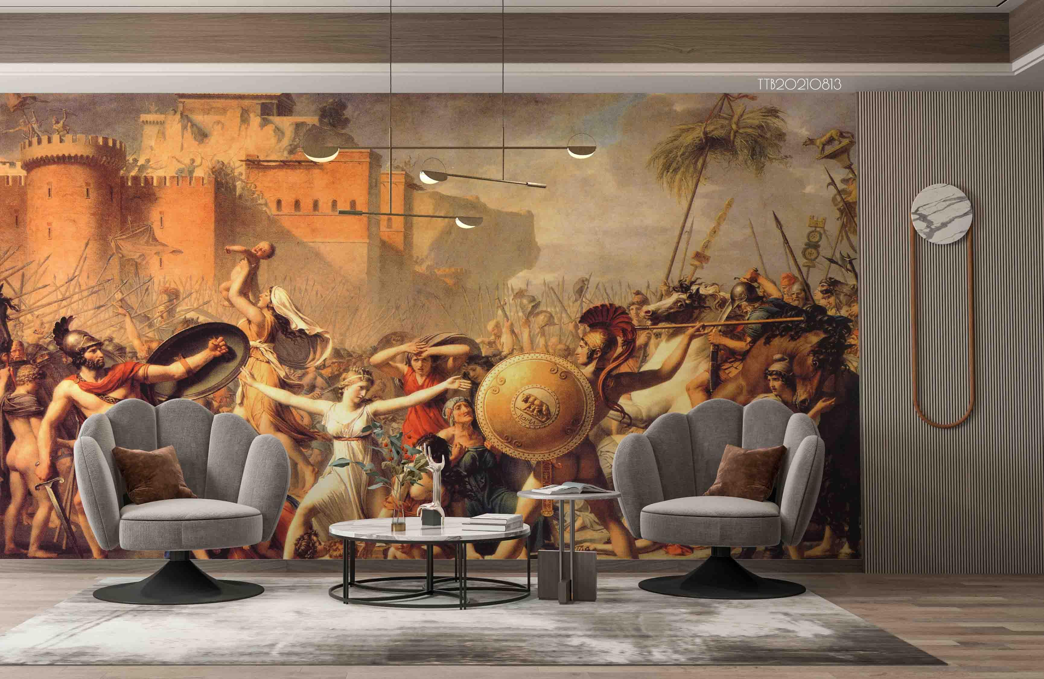 3D Europe Oil Painting Rome War Castle Wall Mural Wallpaper SWW5099- Jess Art Decoration