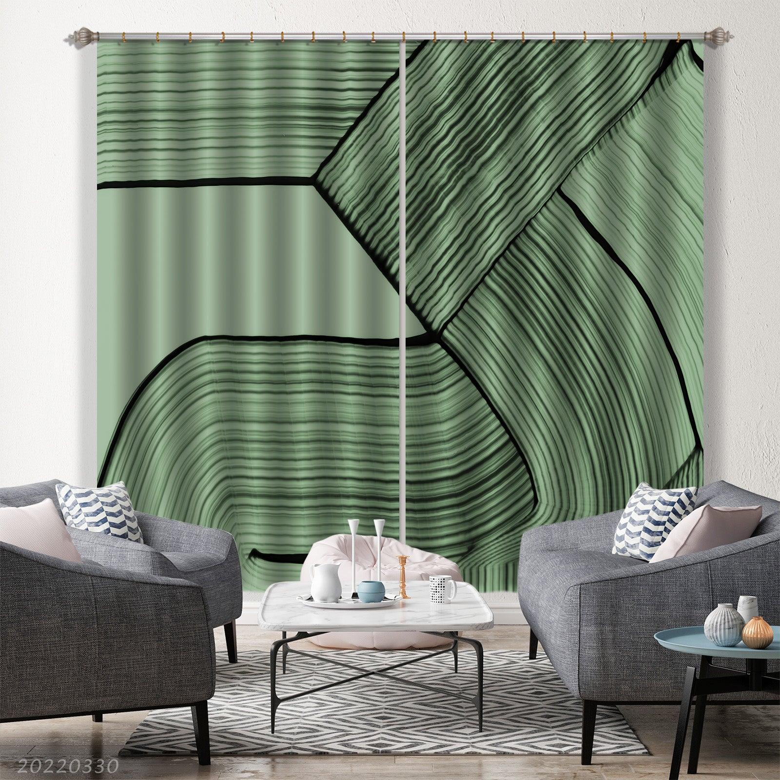 3D Landscape Mountain Forest Green Plant Curtains and Drapes GD 3680- Jess Art Decoration