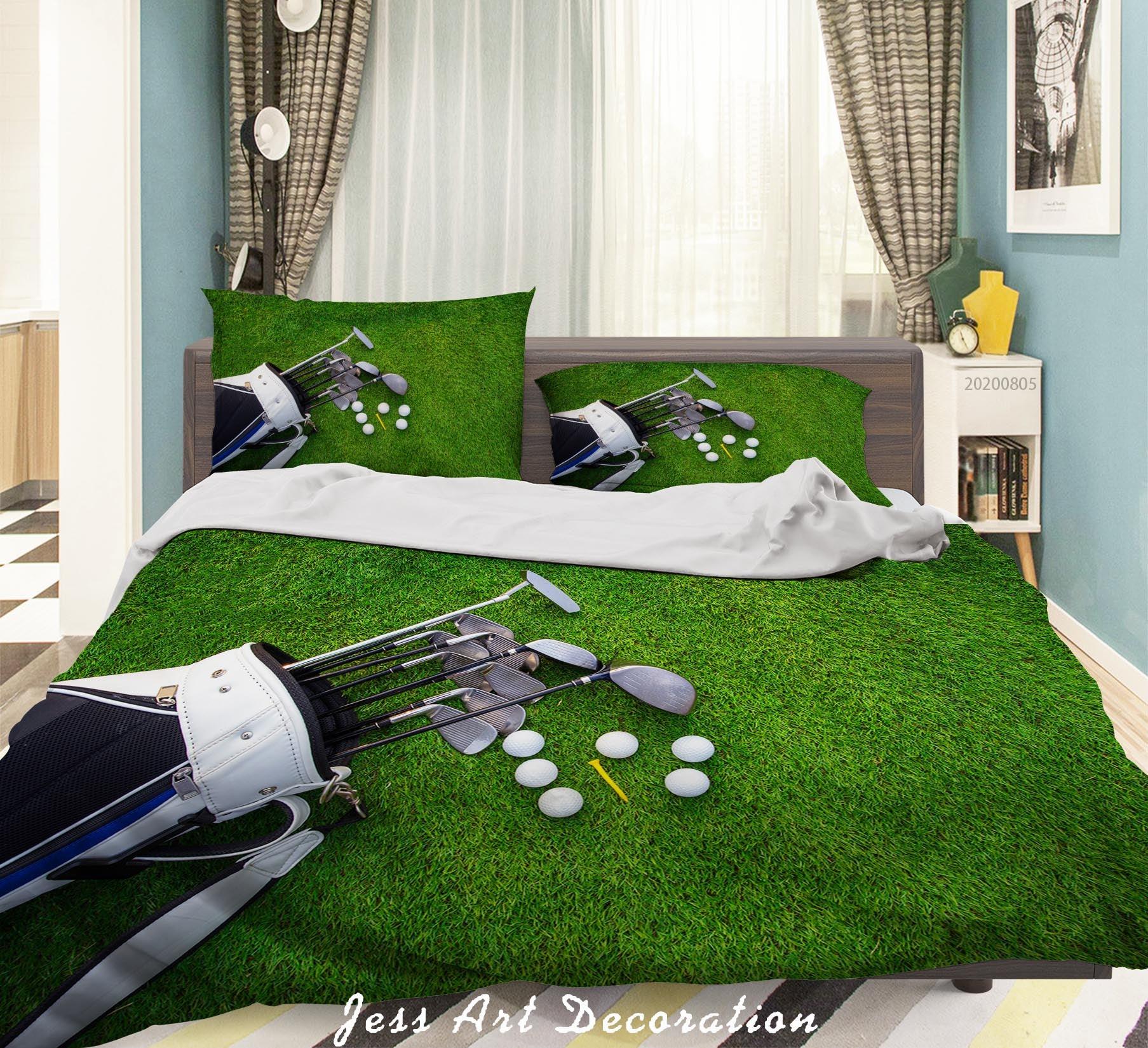 3D Golf Course Quilt Cover Set Bedding Set Duvet Cover Pillowcases LXL 9- Jess Art Decoration