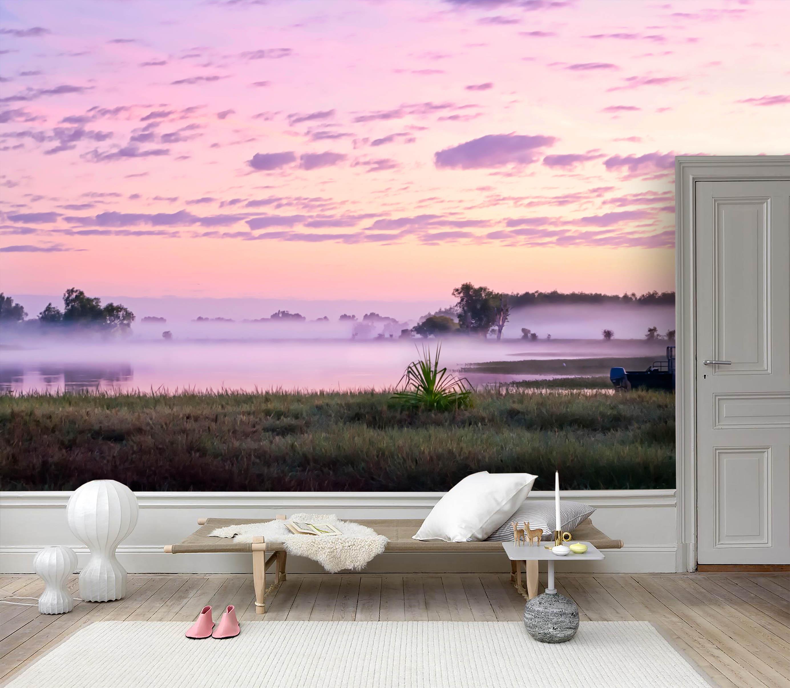 3D Rosy Clouds Steam Wall Mural Wallpaper 130- Jess Art Decoration