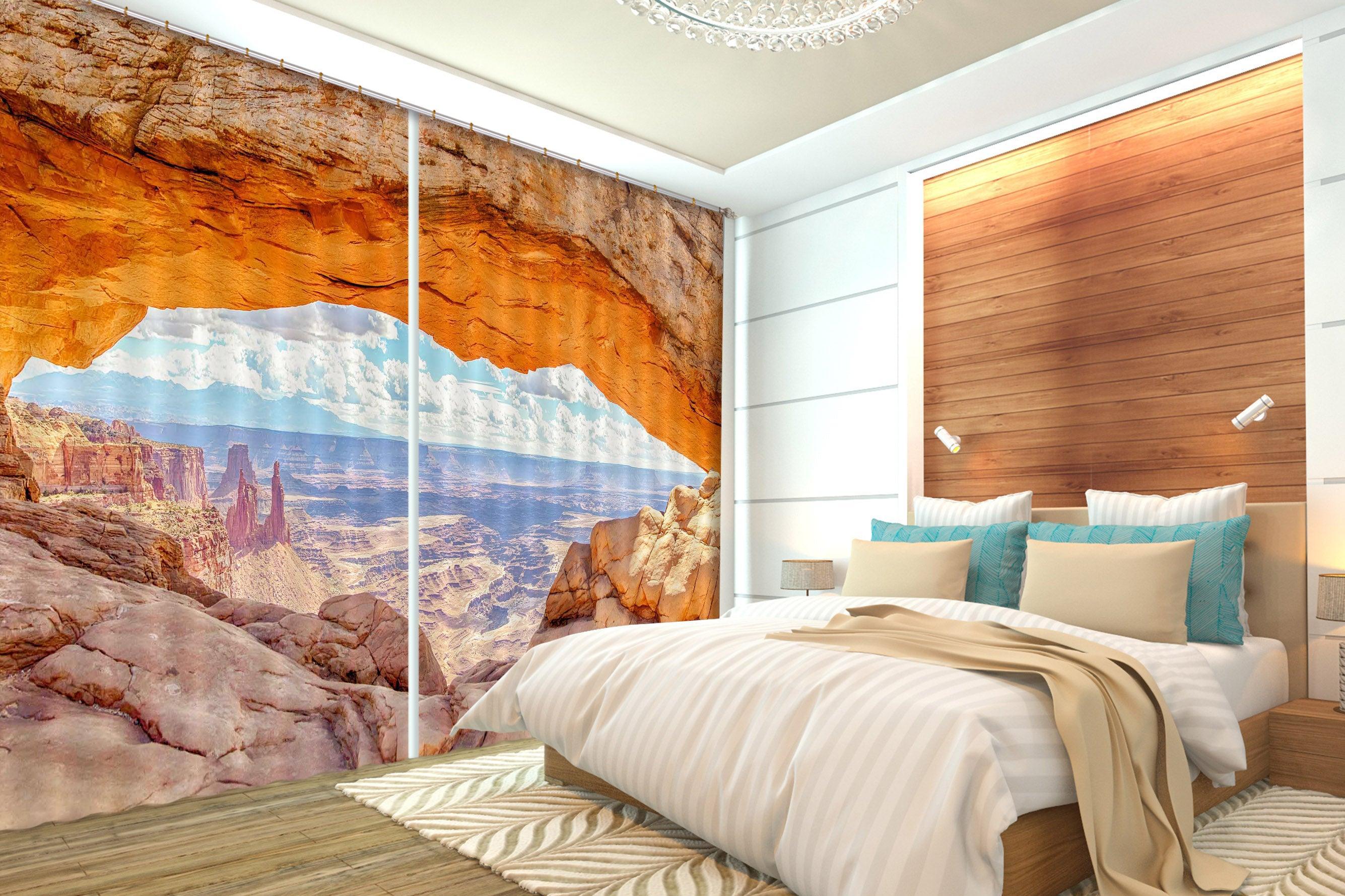 3D Rock Features Curtains and Drapes LQH A382- Jess Art Decoration