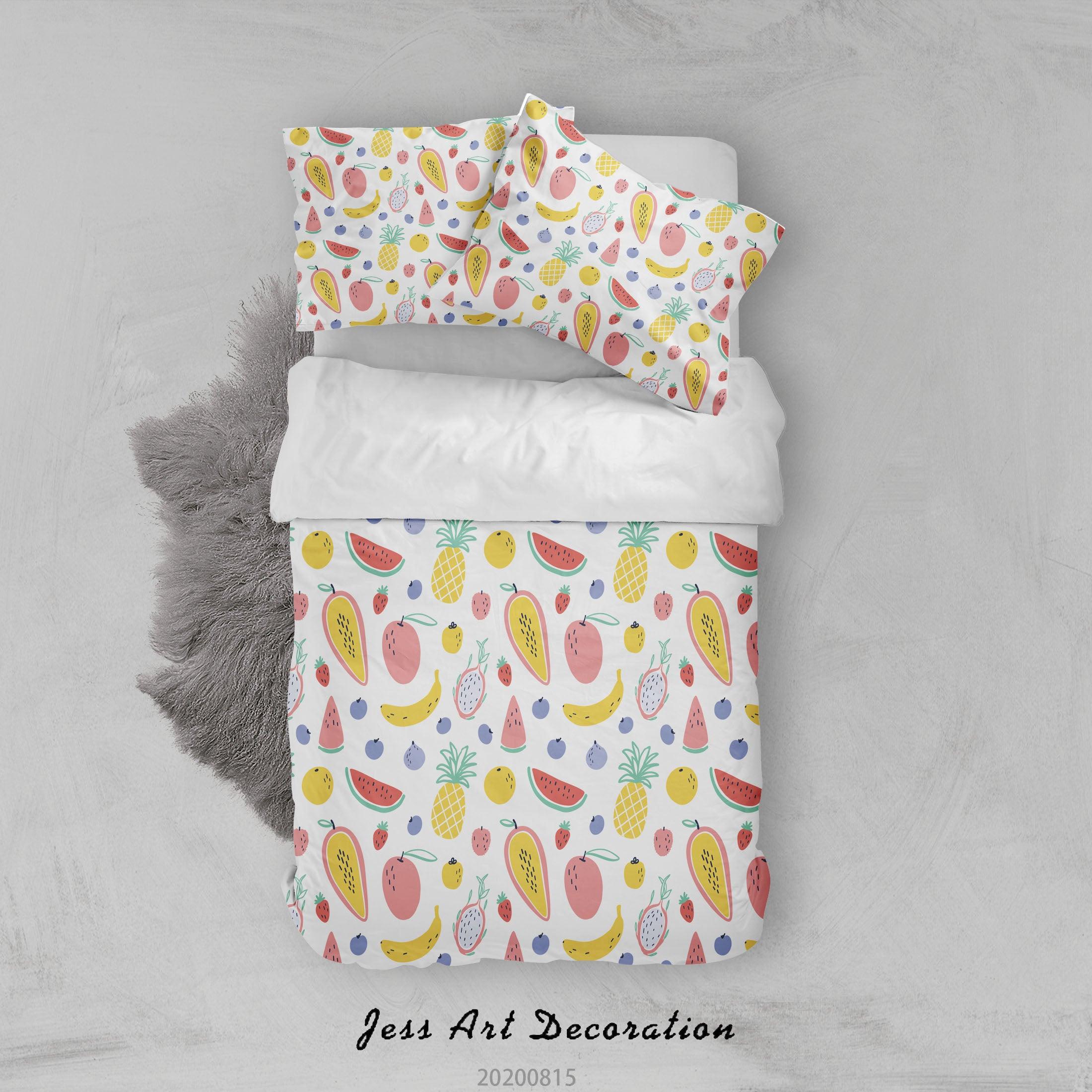 3D Watermelon Banana Fruity Quilt Cover Set Bedding Set Duvet Cover Pillowcases LXL- Jess Art Decoration