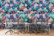 3D Hand Sketching Colorful Floral Plant Wall Mural Wallpaper LXL 1330- Jess Art Decoration