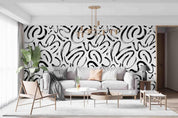 3D Abstract Black White Line Pattern Wall Mural Wallpaper GD 4595- Jess Art Decoration