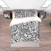 3D Abstract Gear Texture Graffiti Quilt Cover Set Bedding Set Duvet Cover Pillowcases 5- Jess Art Decoration