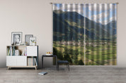 3D Mountain Forest Nature Landscape Curtains and Drapes LQH 247- Jess Art Decoration