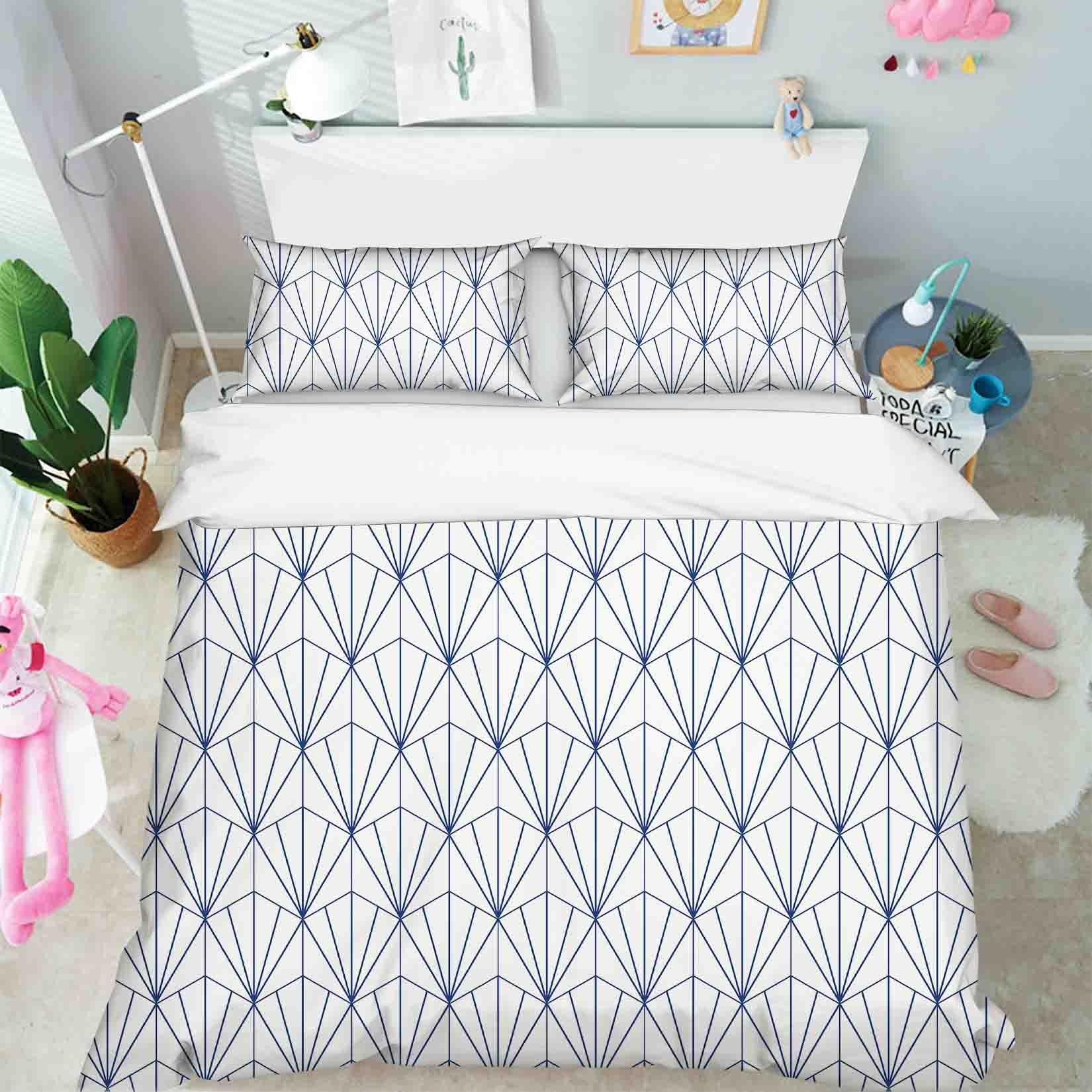 3D Abstract Geometric Art Decoration Quilt Cover Set Bedding Set Duvet Cover Pillowcases 219- Jess Art Decoration