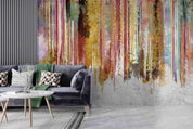 Abstract Graffiti Vertical Stripes Wallpaper urban graffiti wall mural for teen room, studio or feature wall - view 3