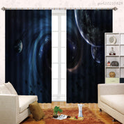 3D Space Planet Galaxy Curtains and Drapes LQH 103- Jess Art Decoration