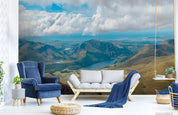 3D Blue Sky Cloud Mountain Landscape Wall Mural Wallpaper LQH 284- Jess Art Decoration