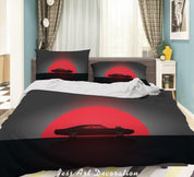 3D Red Sunset Vintage Car Vehicle Dark Quilt Cover Set Bedding Set Duvet Cover Pillowcases LXL- Jess Art Decoration