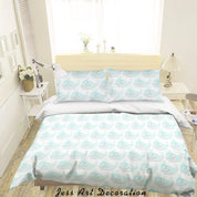 3D Cartoon Animal Whale Pattern Quilt Cover Set Bedding Set Duvet Cover Pillowcases WJ 6413- Jess Art Decoration