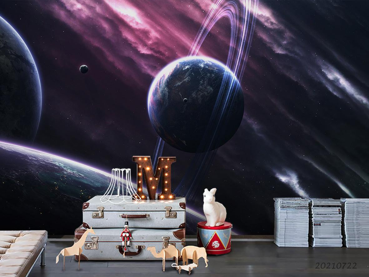 3D Space Universe Planet Wall Mural Wallpaper LQH 278- Jess Art Decoration