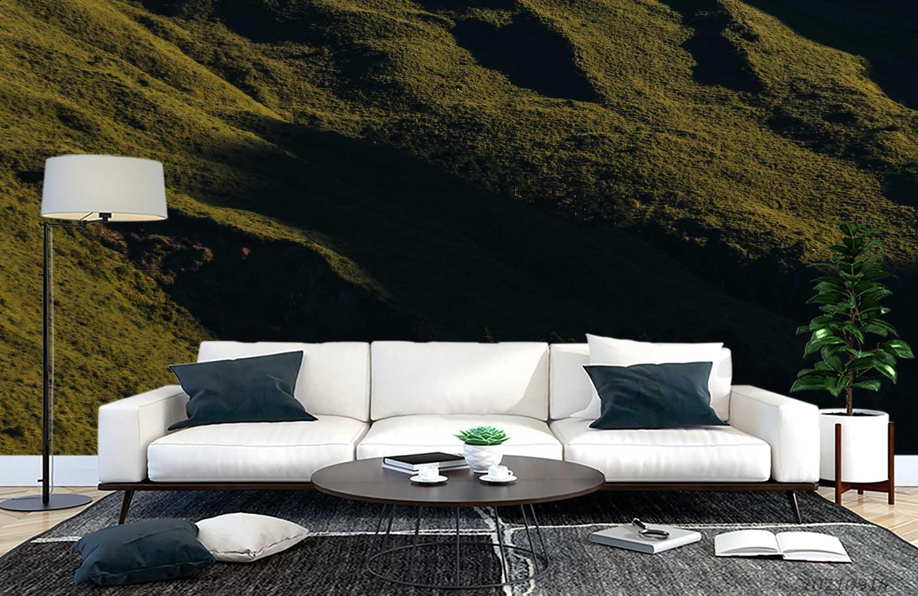 3D Landscape Green Mountains Wall Mural Wallpaper LQH 508- Jess Art Decoration