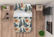3D Abstract Geometric Leaf Pattern Quilt Cover Set Bedding Set Duvet Cover Pillowcases 121 LQH- Jess Art Decoration