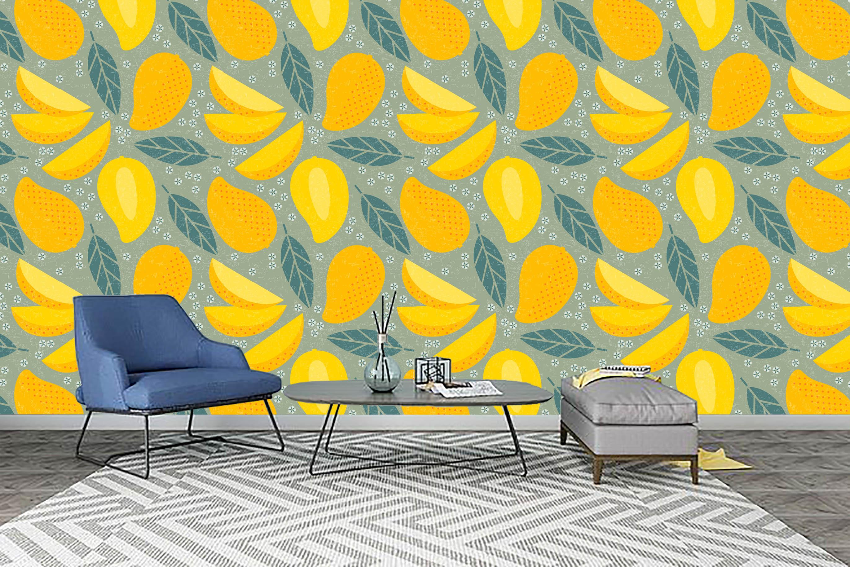 3D Yellow Mango Wall Mural Wallpaper 18- Jess Art Decoration
