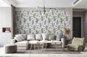 3D Watercolor Purple Floral Leaf Wall Mural Wallpaper LQH 34- Jess Art Decoration