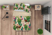 3D Nature Tropical Animal Flamingo Pattern Quilt Cover Set Bedding Set Duvet Cover Pillowcases WJ 3377- Jess Art Decoration